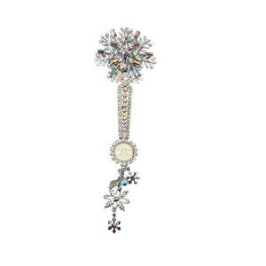 Vintage Kirks Folly Seaview Moon Snowflake Wand Brooch Winter Wonderland